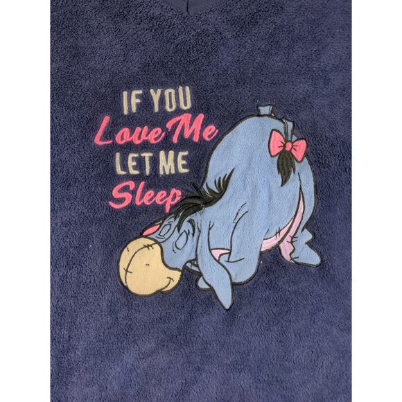 Disney Eeyore Pajama Top Size XL 16-18 Purple Embroidered Winnie the Pooh - Picture 5 of 11